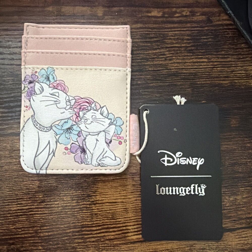Disney The Aristocats Duchess & Marie Floral Cardholder Wallet Loungefly⚘🎀🆕